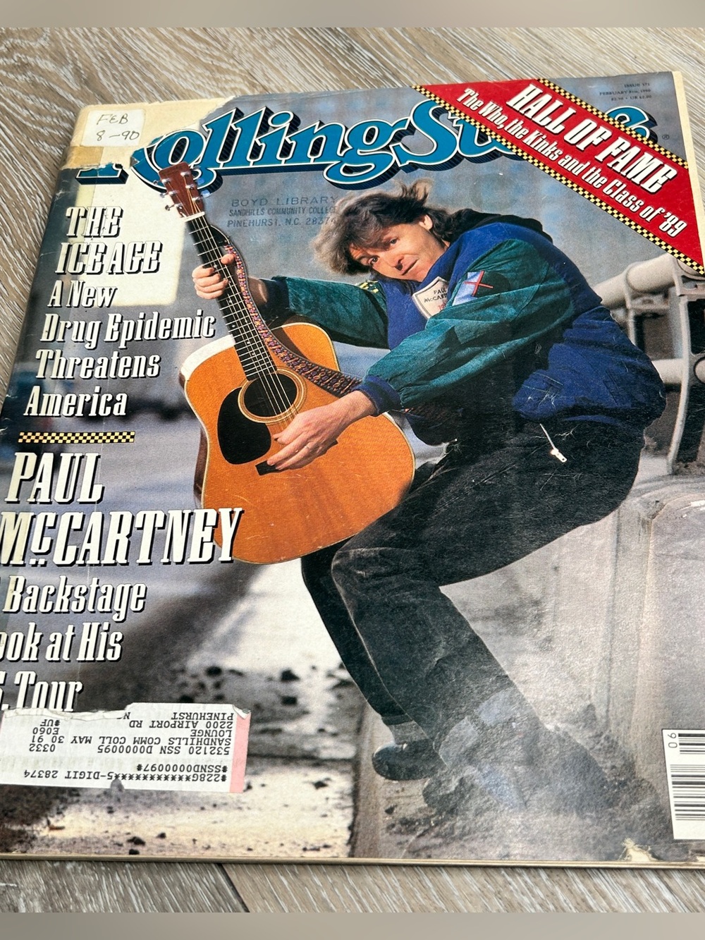 Rolling Stone Magazine #571 • Feb 8 1990 • Paul McCartney Cover • Hall of Fame